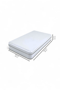 Image of 300x200x57 mm Metal Kapaklı Baskısız Metal Kutu, Mat Beyaz, 25 Adet