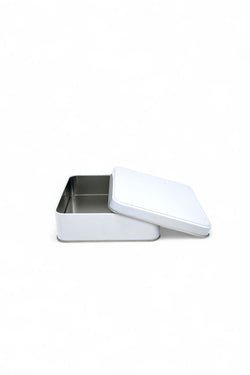 Image of 120x120x41 mm Metal Kapaklı Baskısız Metal Kutu, Mat Beyaz, 144 Adet