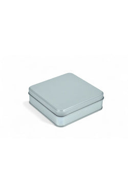Image of 120x120x41 mm Metal Kapaklı Baskısız Metal Kutu, Mat Beyaz, 144 Adet