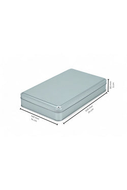 Image of 140x240x50 mm Metal Kapaklı Baskısız Metal Kutu, Mat Silver, 48 Adet