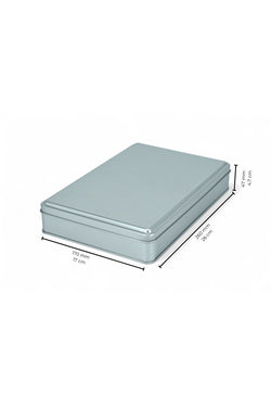 Image of 170x260x47 mm Metal Kapaklı Baskısız Metal Kutu, Mat Silver, 42 Adet