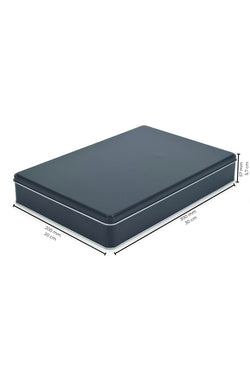 Image of 300x200x57 mm Metal Kapaklı Baskısız Metal Kutu, Mat Siyah, 25 Adet
