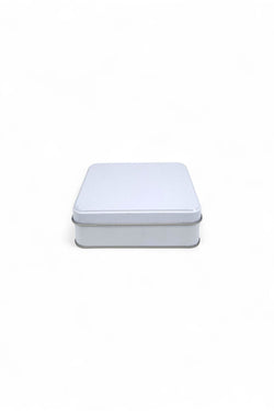 Image of 120x120x41 mm Metal Kapaklı Baskısız Metal Kutu, Mat Beyaz, 144 Adet