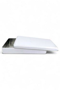 Image of 140x240x50 mm Metal Kapaklı Baskısız Metal Kutu, Mat Beyaz, 48 Adet