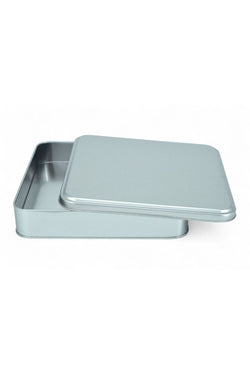 Image of 215x215x47 mm Metal Kapaklı Baskısız Metal Kutu, Mat Silver, 36 Adet