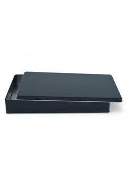 Image of 300x200x57 mm Metal Kapaklı Baskısız Metal Kutu, Mat Siyah, 25 Adet