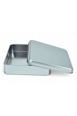 Image of 158x158x47 mm Metal Kapaklı Baskısız Metal Kutu, Mat Silver, 72 Adet